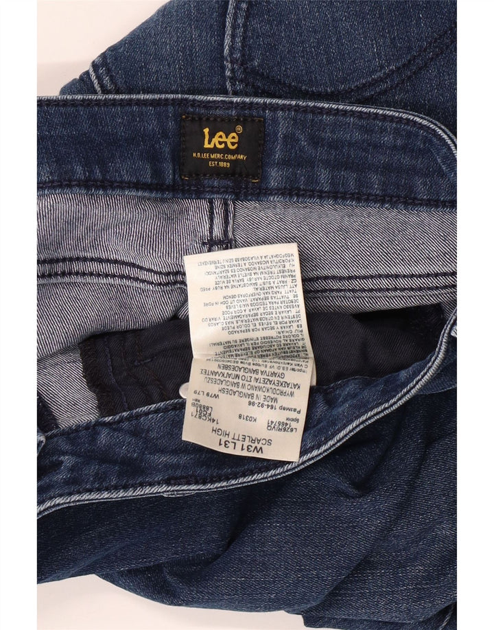 LEE Damen Scarlett High Skinny Jeans W31 L27 Blaue Baumwolle