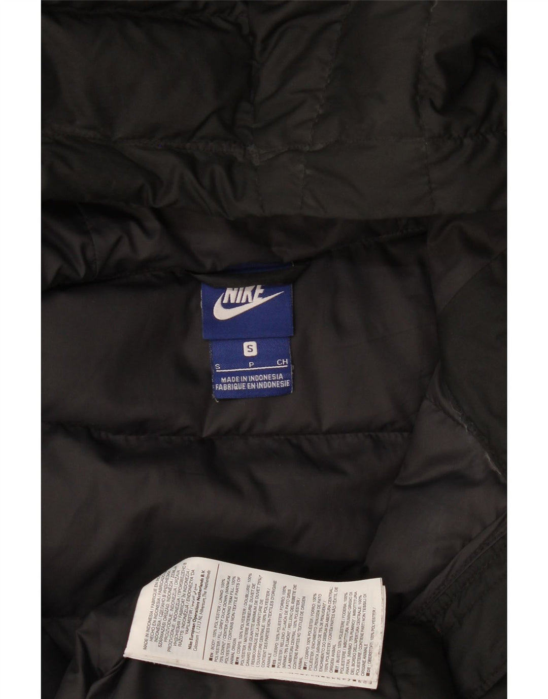 Nike Damen Kapuzenmantel, gepolstert, UK 10, Größe S, Schwarz, Polyester