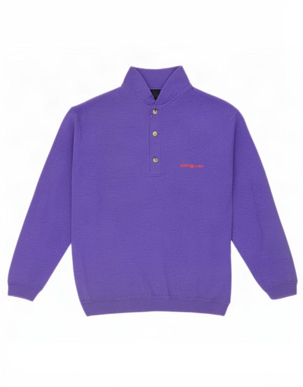 Henri Lloyd Herren-Pullover mit Knopfkragen, klein, lila, Schurwolle