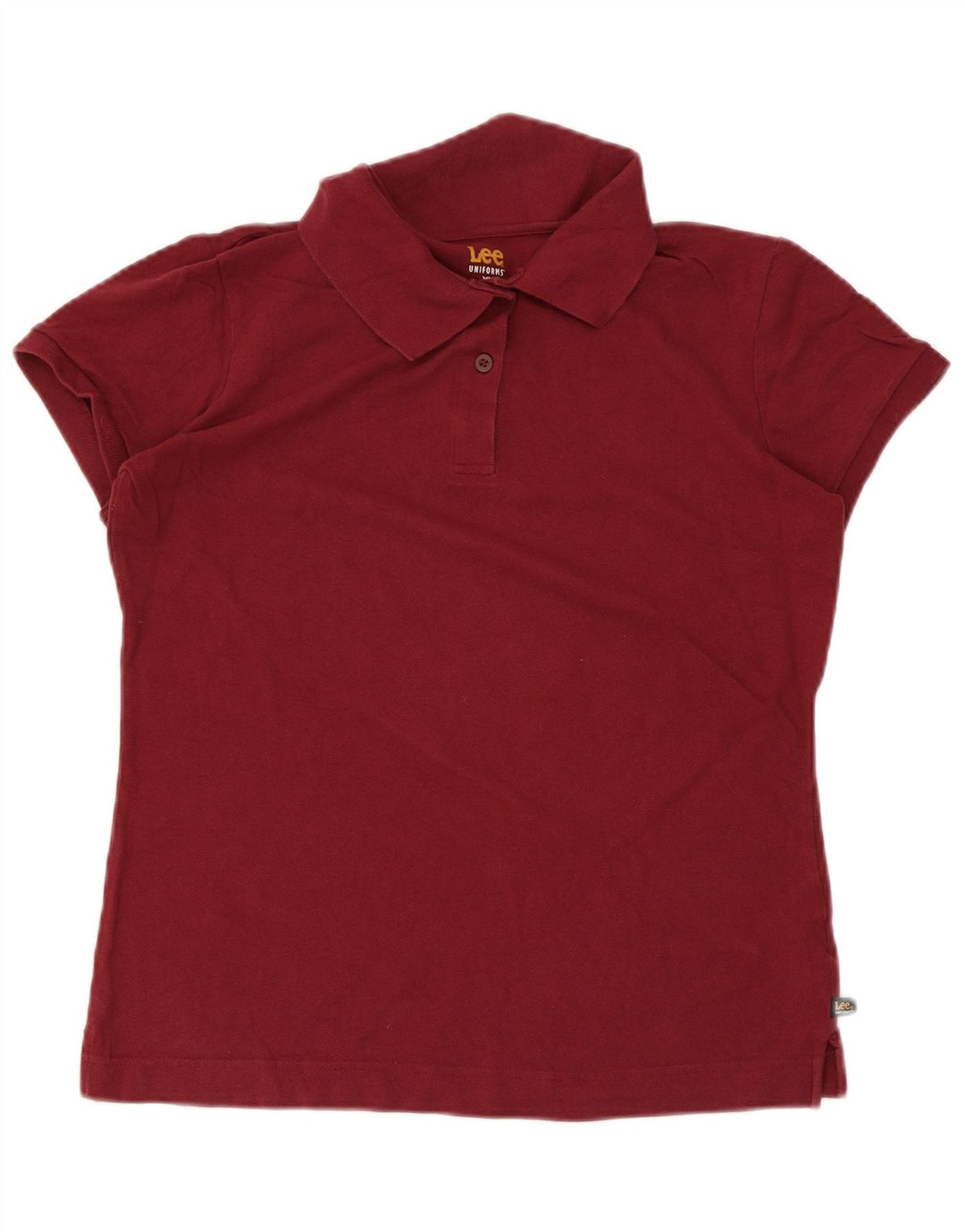 Lee Damen Poloshirt UK 18 XL Burgunderrot Baumwolle