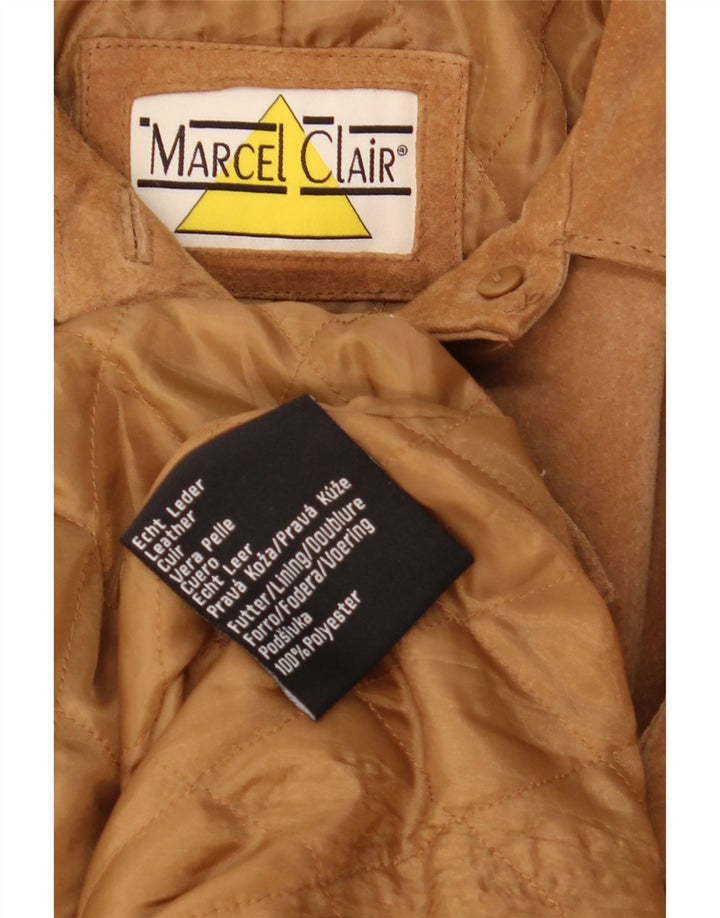 Marcel Clair Damen Wildlederjacke UK 14 Großes braunes Leder
