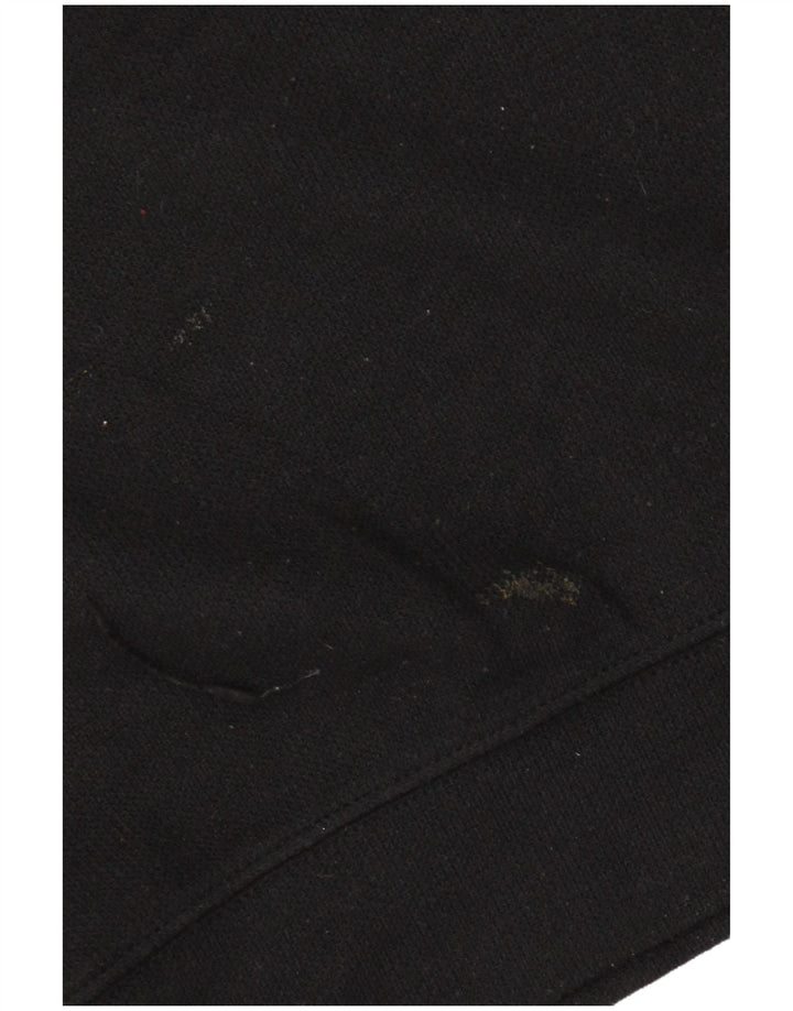 Zara Damen Übergroßer Kapuzenpullover UK 14 Mittelschwarzes Polyester