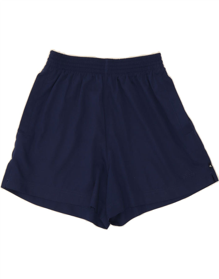 ADIDAS Womens Sport Shorts UK 12 Medium Navy Blue Polyester Vintage Adidas and Second-Hand Adidas from Messina Hembry 