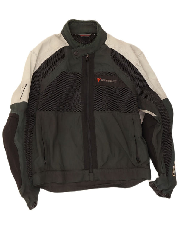 Dainese Womens Graphic Racer Jacke EU 52 Mittelgraues Colourblock-Nylon