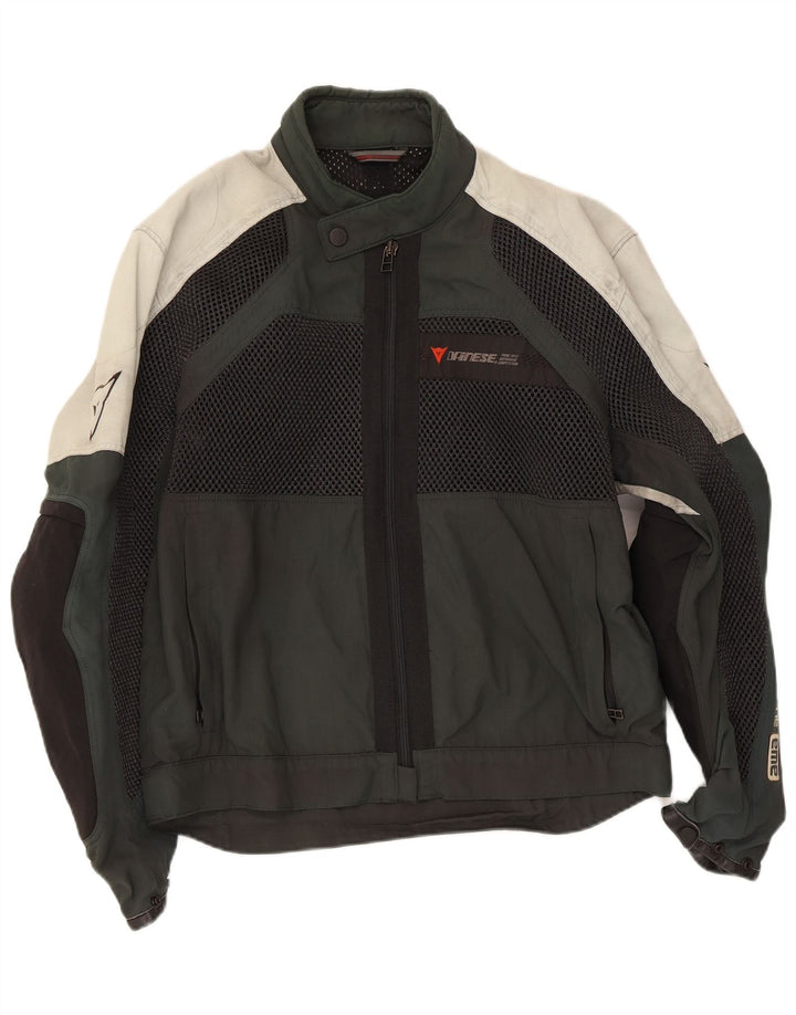 Dainese Womens Graphic Racer Jacke EU 52 Mittelgraues Colourblock-Nylon