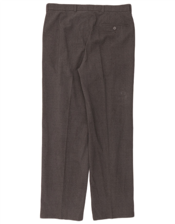 Marks & Spencer Herren-Anzughose mit Pegged-Anzug, W34, L31, graues Polyester