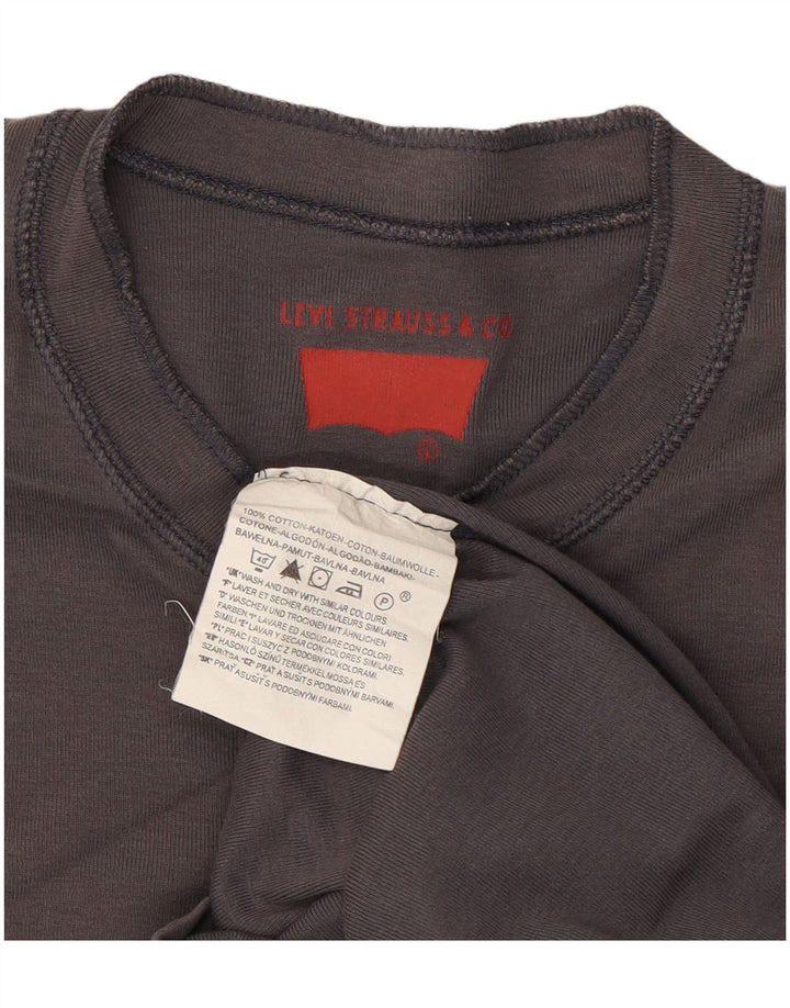 Levi's Herren T-Shirt Top Large Grau Baumwolle