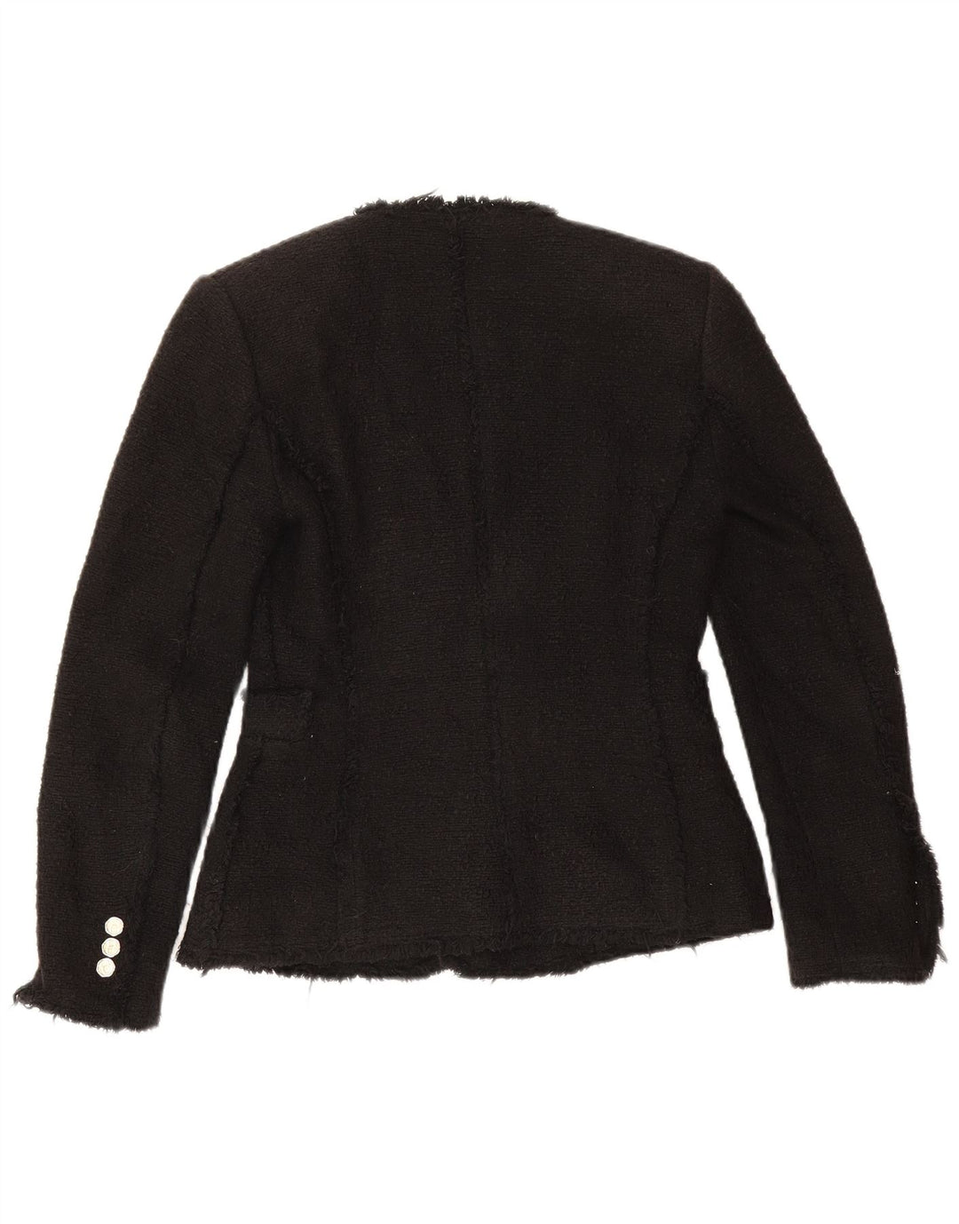Zweireihiger Blazer für Damen von Zara, Gr. 6, XS, Schwarz, Baumwolle