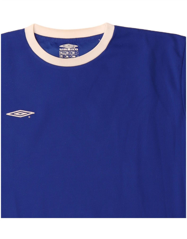Umbro Herren T-Shirt Top Mittelblaues Polyester