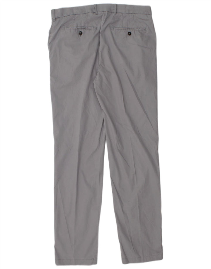 Marks & Spencer Herren Blue Harbor Regular Fit Chinohose W34 L33 Grau