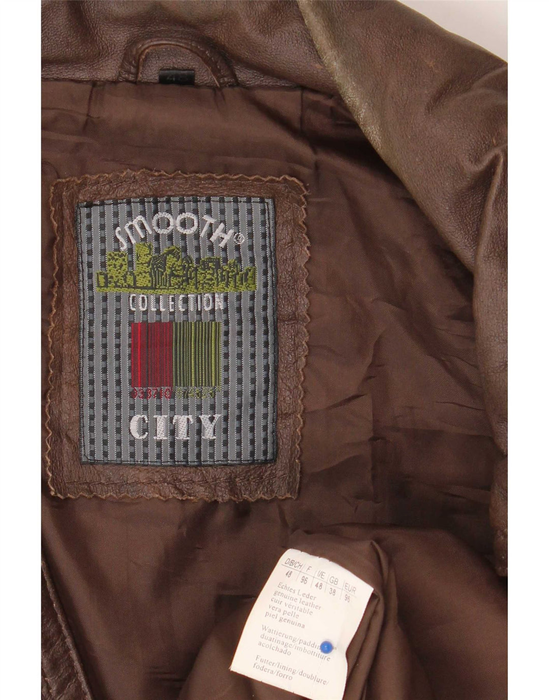 Vintage Herren Lederjacke IT 48 Mittelbraun
