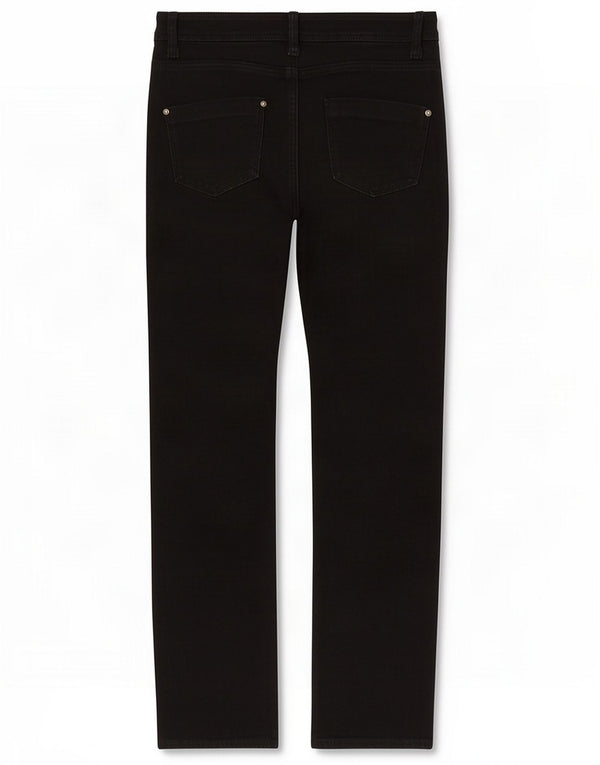 M&Co Damen Straight Jeans UK 10 Small W30 L29 Schwarze Baumwolle