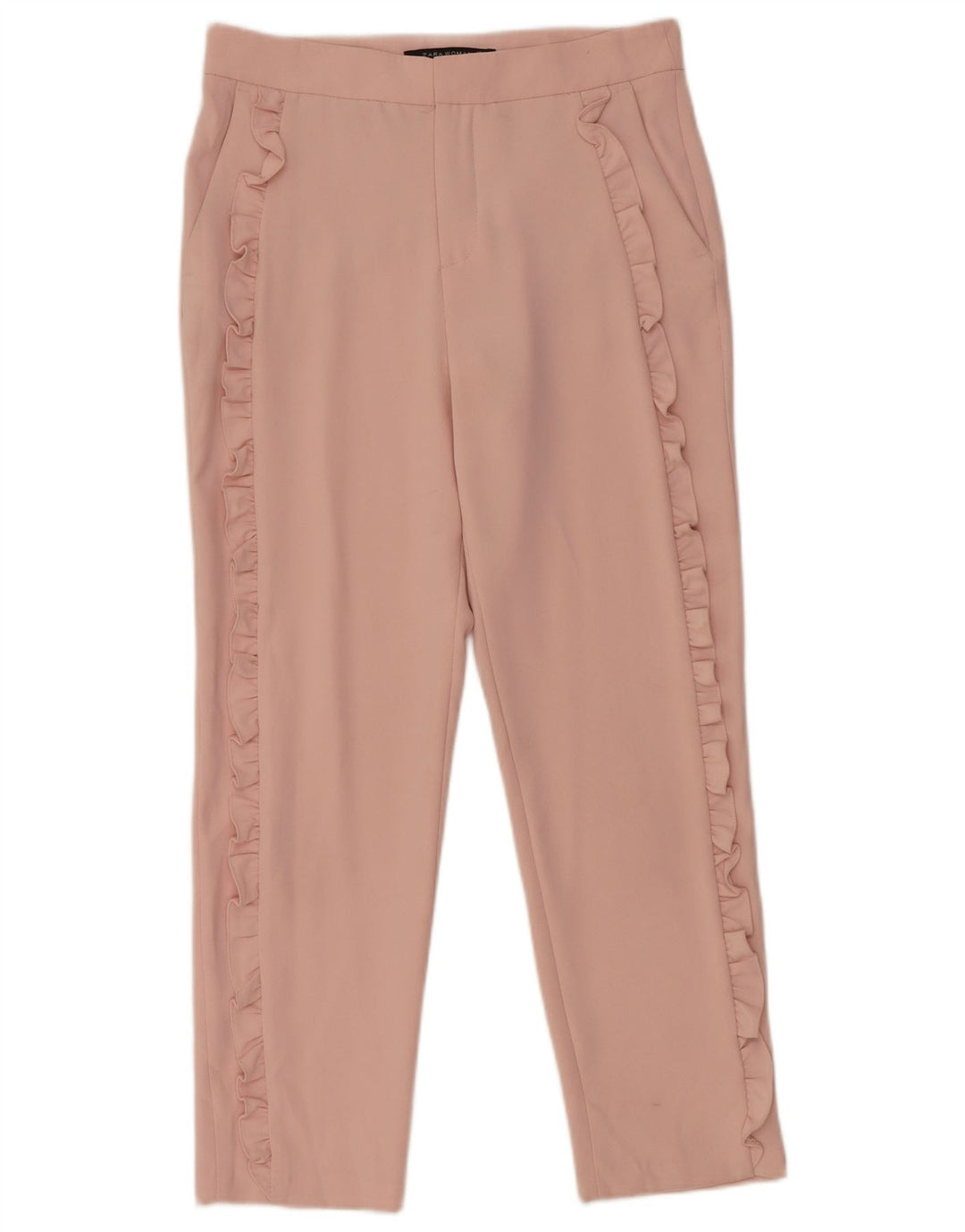 Zara Slim Chino-Hose für Damen, Größe S, W27, L26, Rosa, Polyester