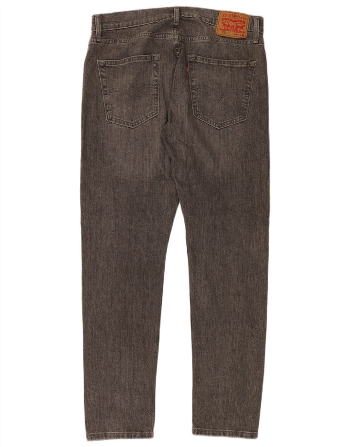 Levi's Herren 512 Slim Tapered Jeans W34 L32 Graue Baumwolle