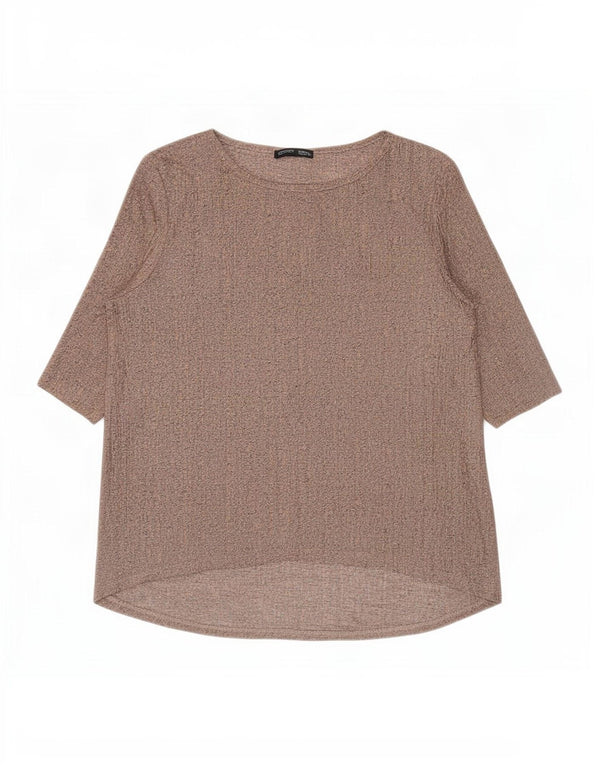 Zara Damen-Top mit 3/4-Ärmeln, UK-Größe 10, klein, Rosa