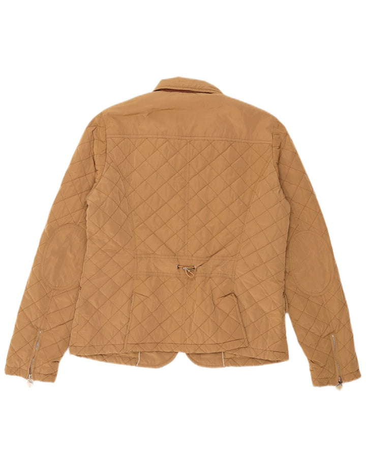 Massimo Dutti Damen Steppjacke UK 14 Large Beige Polyester