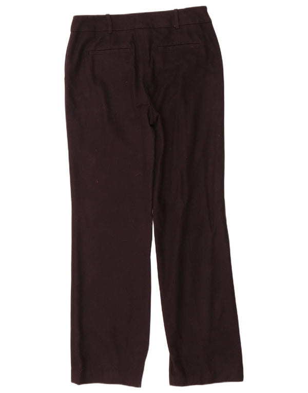 Jigsaw Damen Straight Chino Hose UK 10 Small W28 L31 Schwarze Wolle