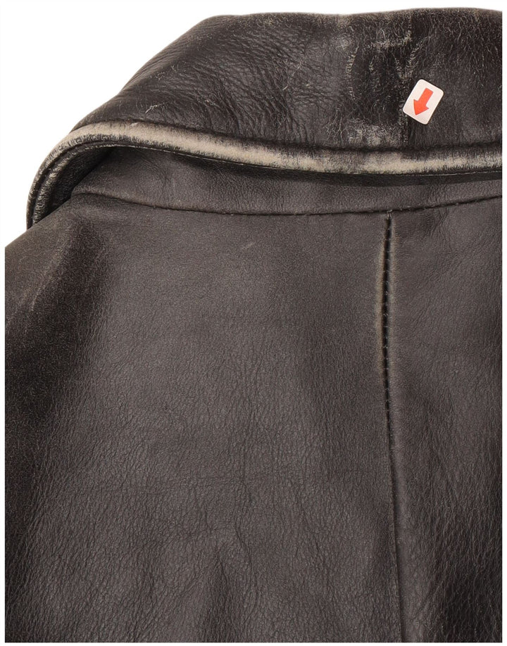 Bomb Boogie Damen Lederjacke UK 14 Mittelschwarzes Leder