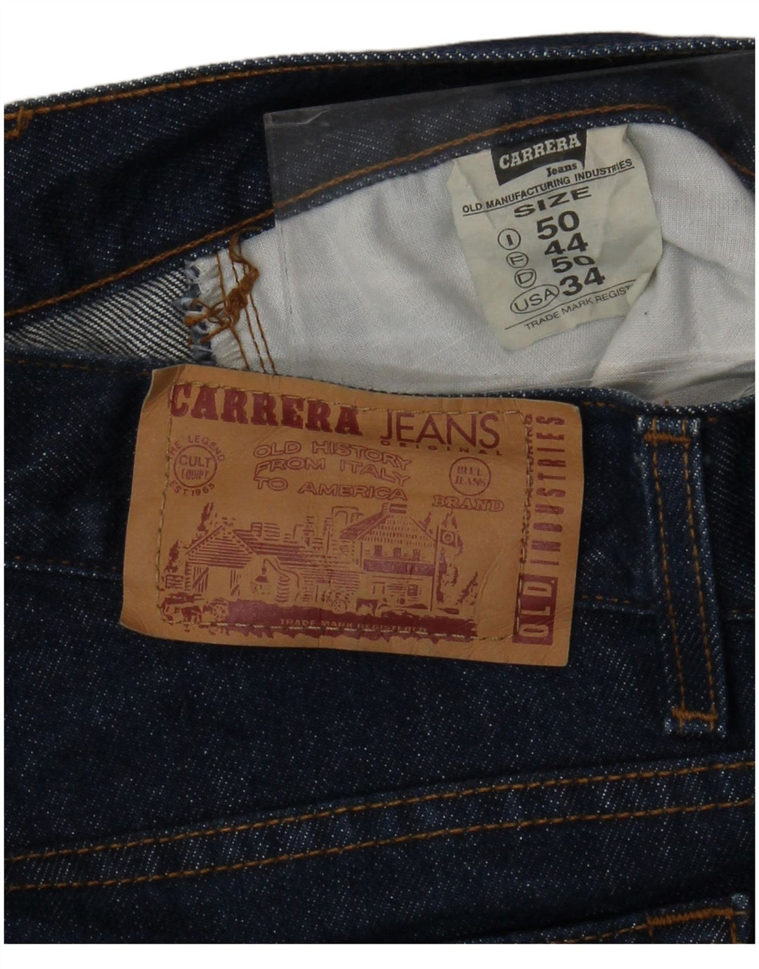 CARRERA Herren 702 Straight Jeans IT 50 Large W34 L30 Marineblau Baumwolle