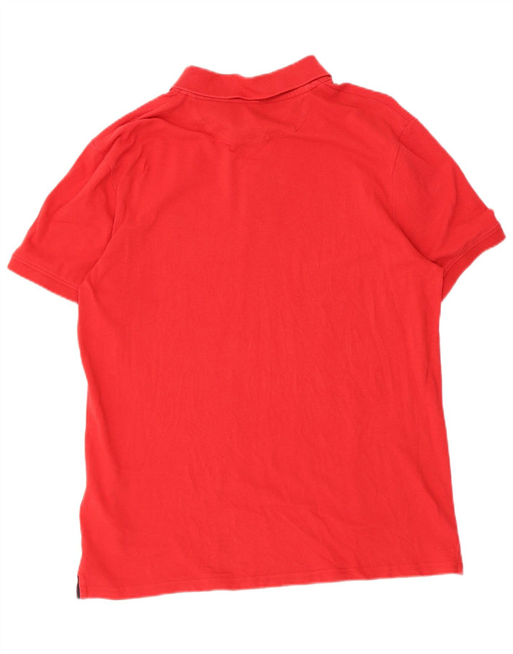 TIMBERLAND Herren Slim Fit Poloshirt Mittelrote Baumwolle