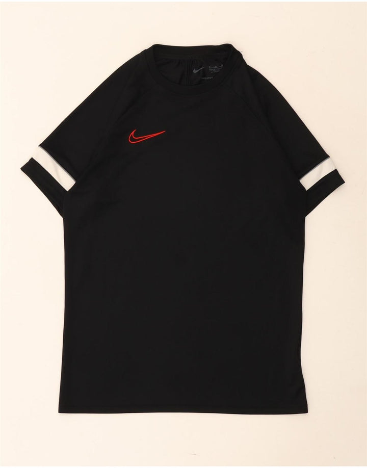 Nike Herren Dri Fit T-Shirt Top Medium Schwarz Farbblock