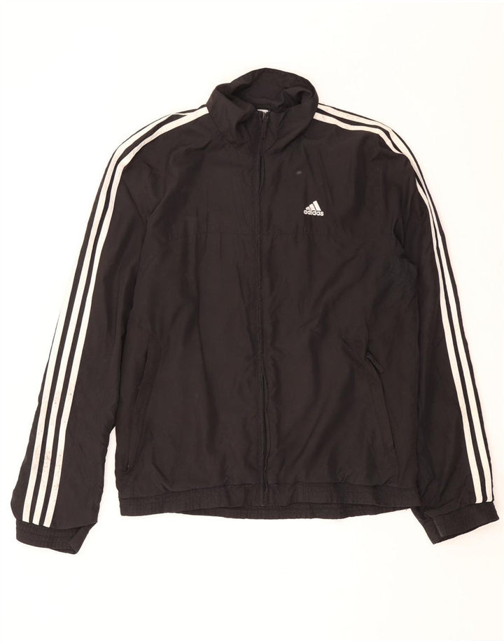 Adidas Herren Trainingsanzug Top Jacke UK 36/38 Small Schwarz Polyester
