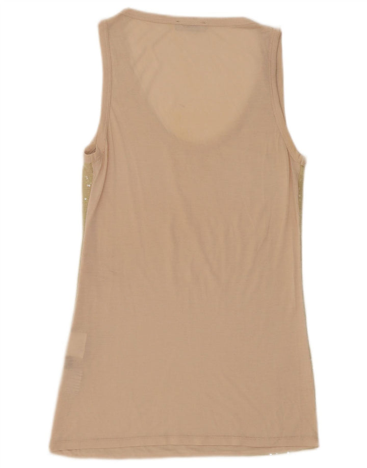 Max & Co. Ärmelloses Tunikakleid für Damen, Größe S, Beige, gefleckt