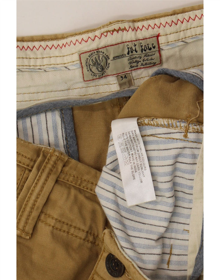FAT FACE Herren-Chinoshorts W34, Größe L, Beige, Baumwolle