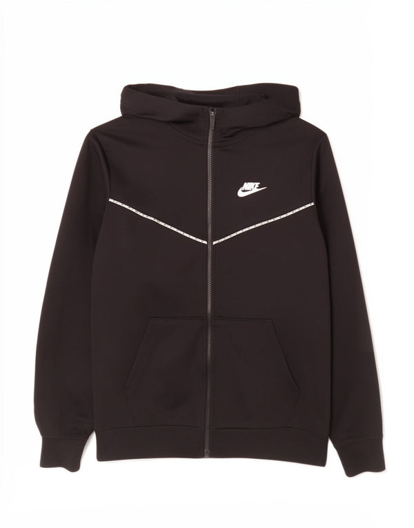 Nike Jungen-Kapuzenpullover mit Reißverschluss, 13–14 Jahre, XL, Schwarz, Polyester, Sport