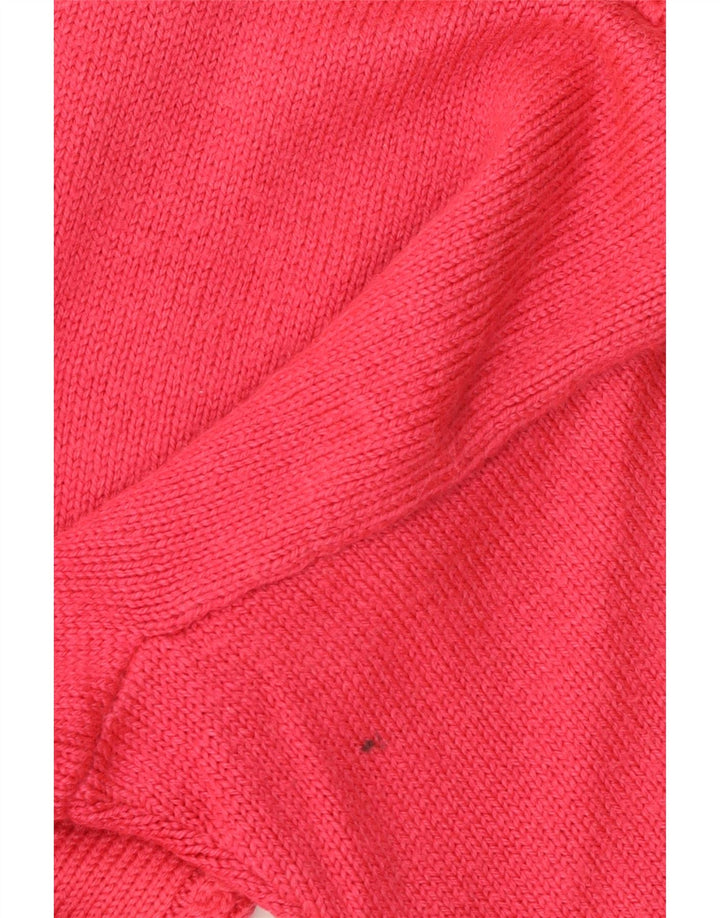 Vintage Damen Übergroßer Rollkragenpullover Pullover UK 16 Groß Rosa