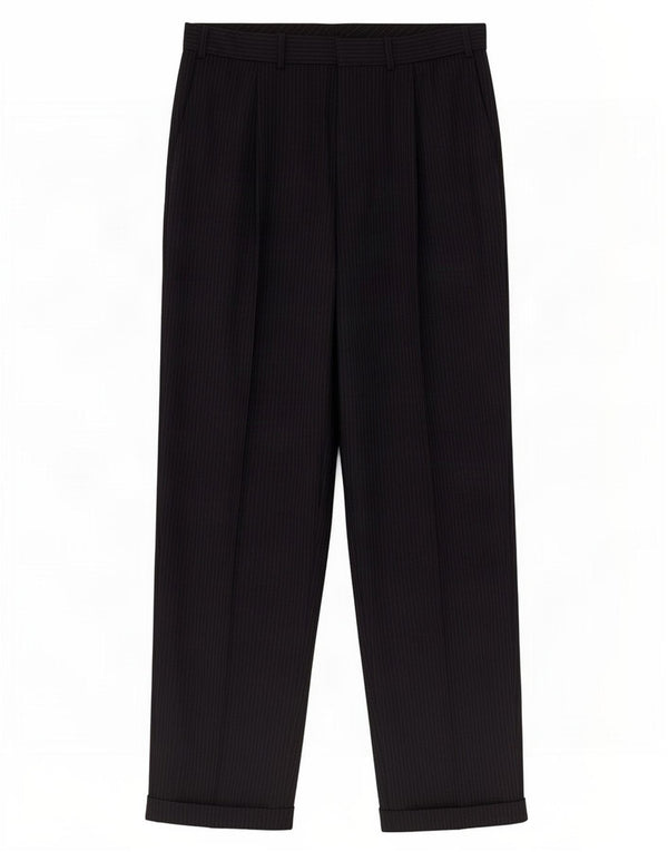 Marks & Spencer Herren-Chinohose mit Pegged, W36, L31, Marineblau, Nadelstreifen