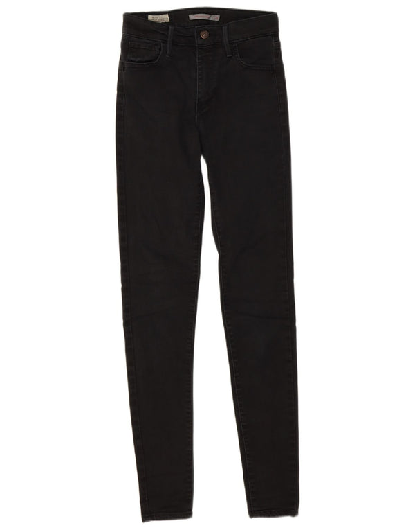 Levi's Damen 720 Super Skinny Jeans W26 L32 Schwarz Baumwolle
