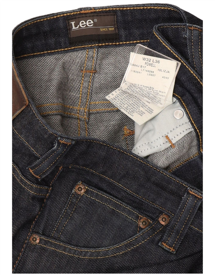 Lee Damen Powell Straight Slim Jeans W32 L36 Marineblaue Baumwolle