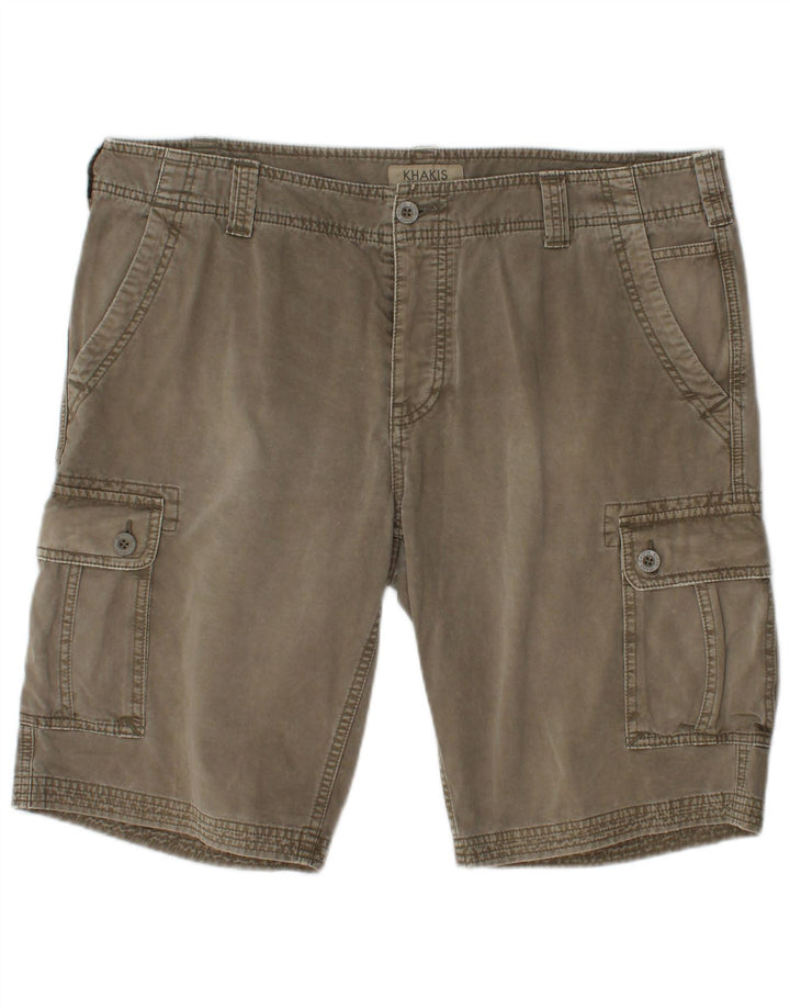 CALVIN KLEIN Herren Regular Slim Cargo Shorts W36 Large Khaki Baumwolle