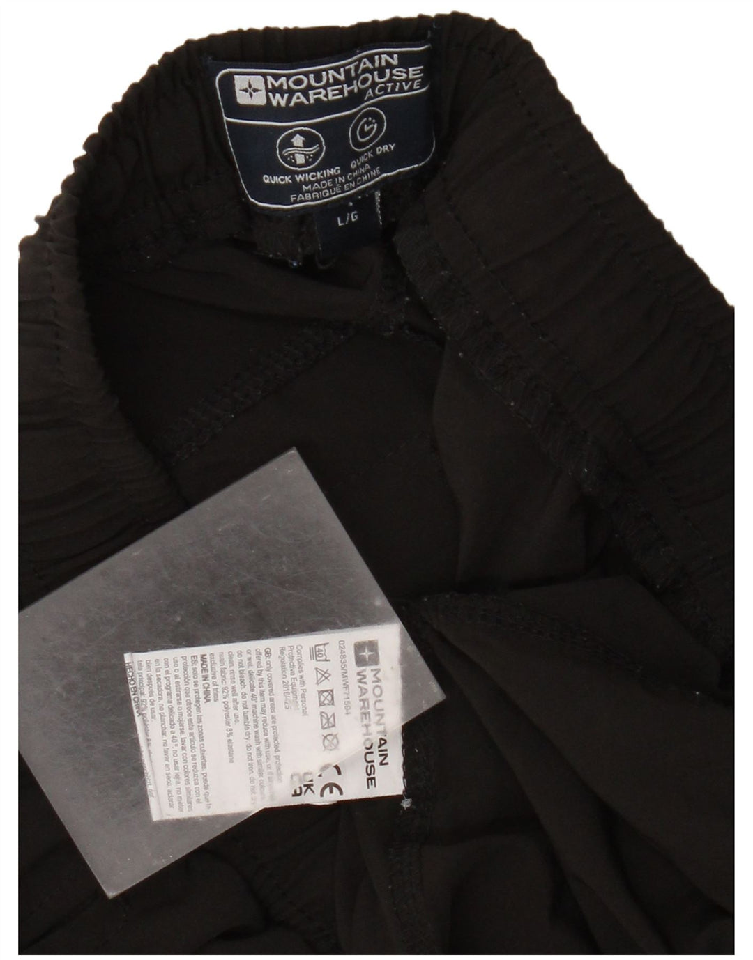 Mountain Warehouse Herren-Sportshorts, Größe L, aus schwarzem Polyester
