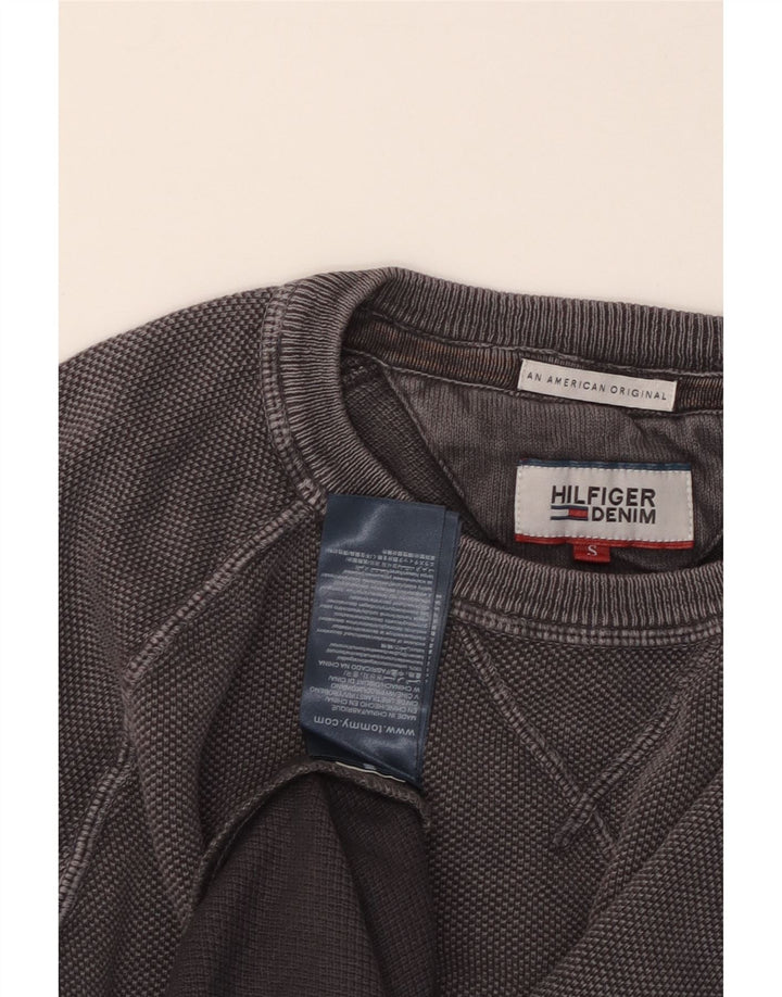 TOMMY HILFIGER Herren Sweatshirt Pullover Small Grau Baumwolle