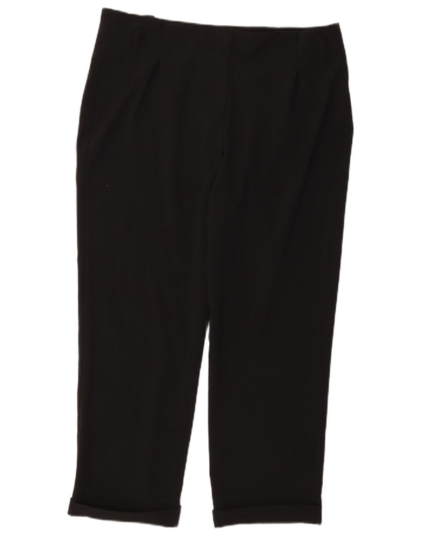 CALVIN KLEIN Gerade geschnittene Damenhose US 12 Large W36 L26 Schwarz