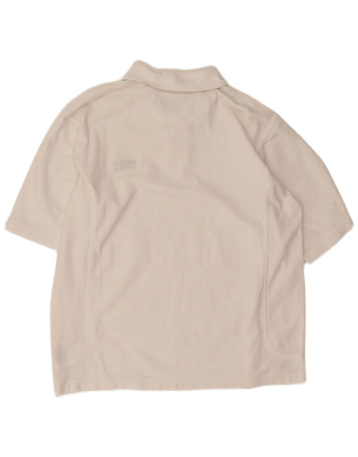 Umbro Herren-Poloshirt, groß, weiß, Polyester, Sport