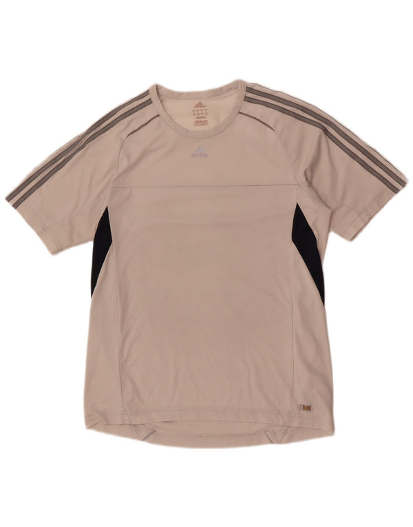 Adidas Herren Climacool T-Shirt Top Mittelweißes Colourblock-Polyester