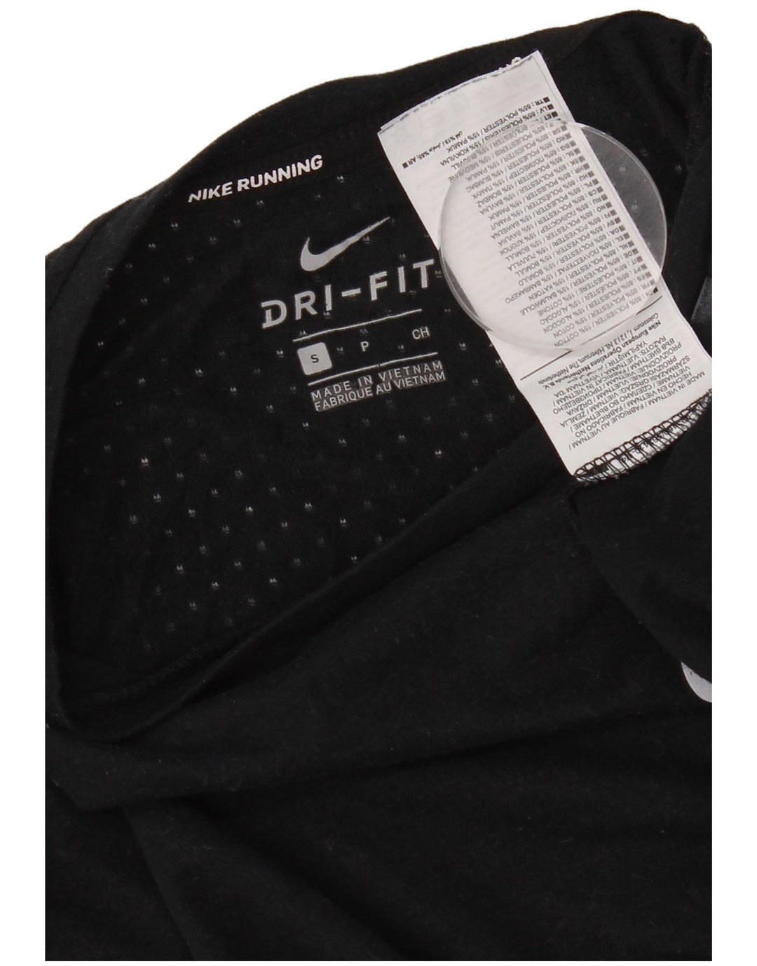 Nike Herren-Lauf-T-Shirt, Oberteil, Größe S, Schwarz, Polyester