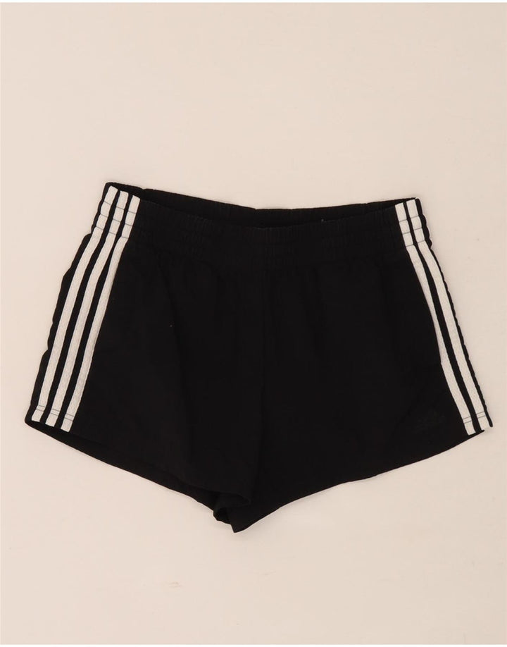 Adidas Damen Sportshorts UK 8/10 Small Schwarz Polyamid