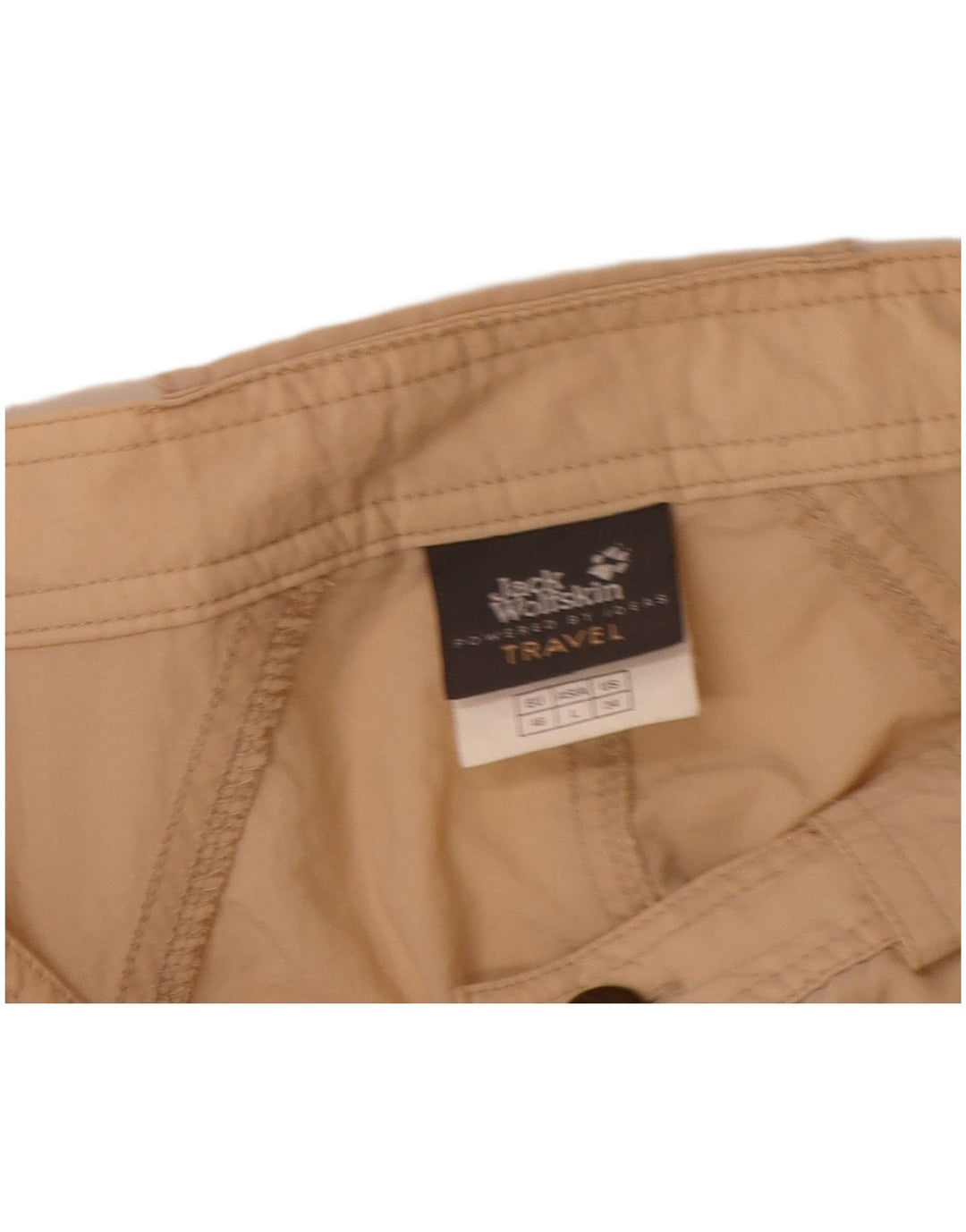 Jack Wolfskin Damen Cargo-Windbreaker-Hose, Größe L, W32, L33, Beige