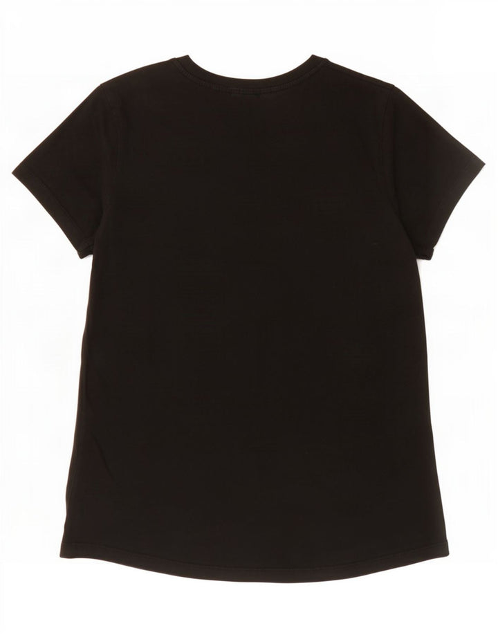 Puma Damen Grafik T-Shirt Top UK 14 Large Schwarz