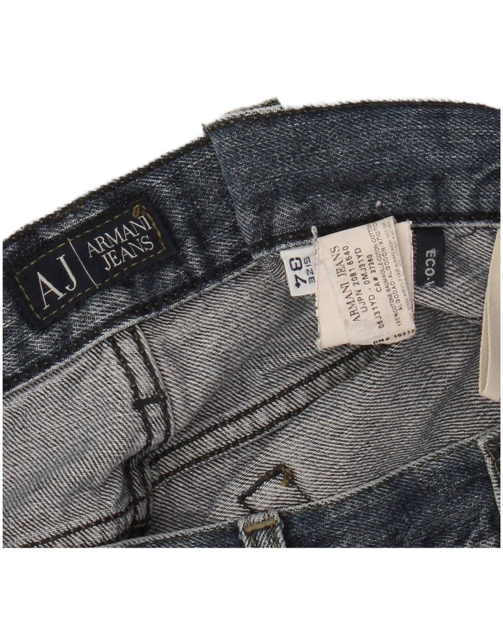 Armani Herren Straight Jeans W34 L28 Marineblaue Baumwolle