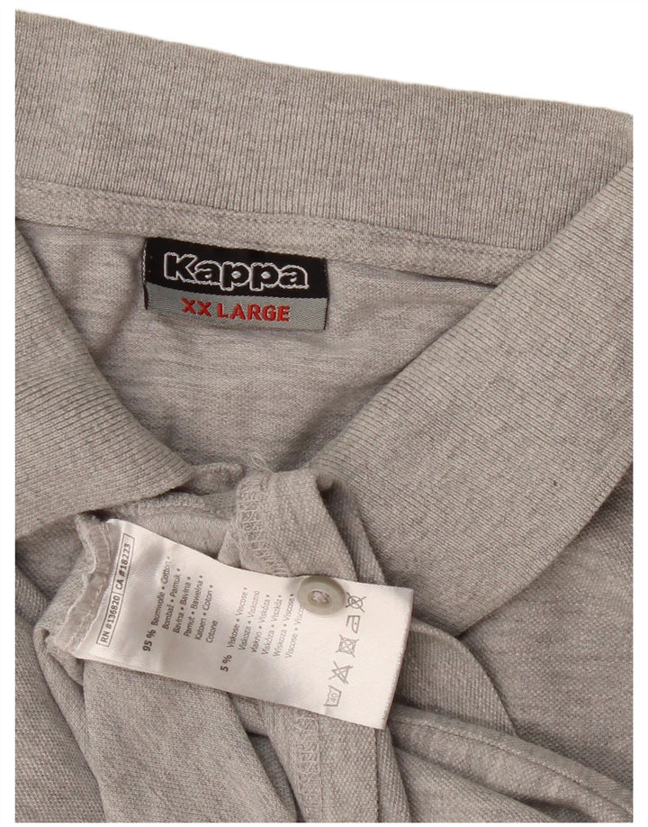 Kappa Herren Poloshirt 2XL Grau Baumwolle