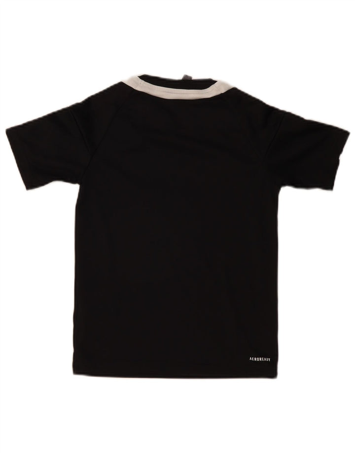 Adidas Jungen Aeroready T-Shirt Top 9–10 Jahre, schwarzes Polyester
