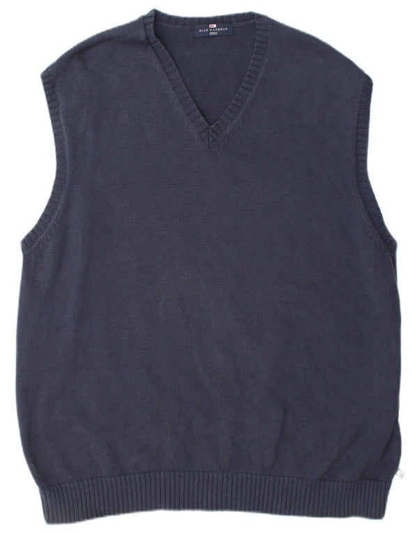 Marks & Spencer Mens Vest Tank Top XL Navy Blue Cotton