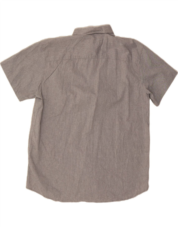 JACK & JONES Mens Short Sleeve Shirt XL Grey Cotton Vintage Jack & Jones and Second-Hand Jack & Jones from Messina Hembry 