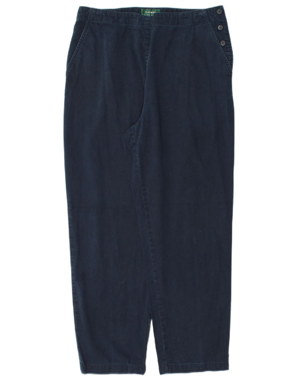 Ralph Lauren Damen Chinohose US 10 Large W32 L27 Marineblaue Baumwolle