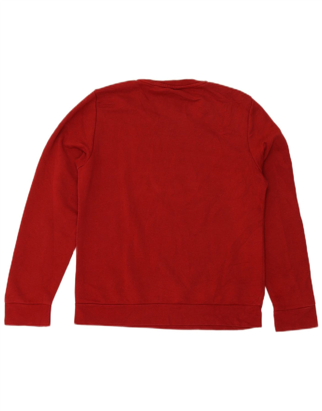 ADIDAS Damen Grafik-Sweatshirt-Pullover UK 8/10 Small Burgunderrot Baumwolle